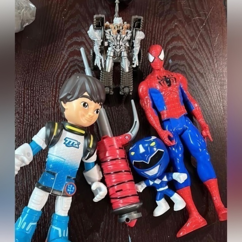 Assorted boys toys figurines.